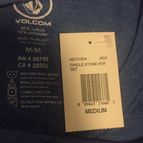 NWT Volcom Blue T-Shirt - Picture 4 of 4